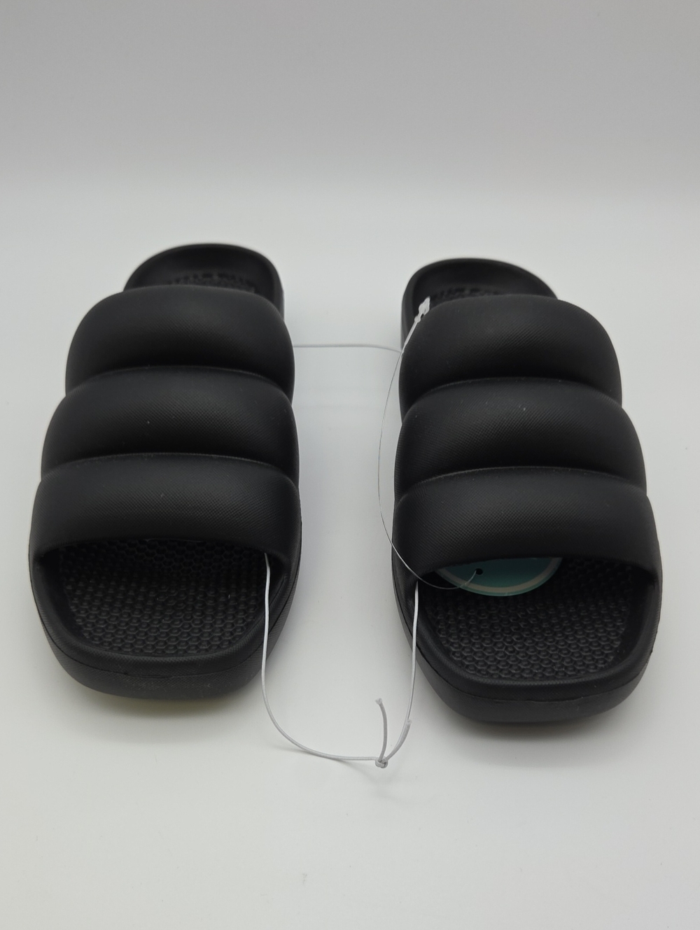 totes Kids Padded Black Slide Sandals